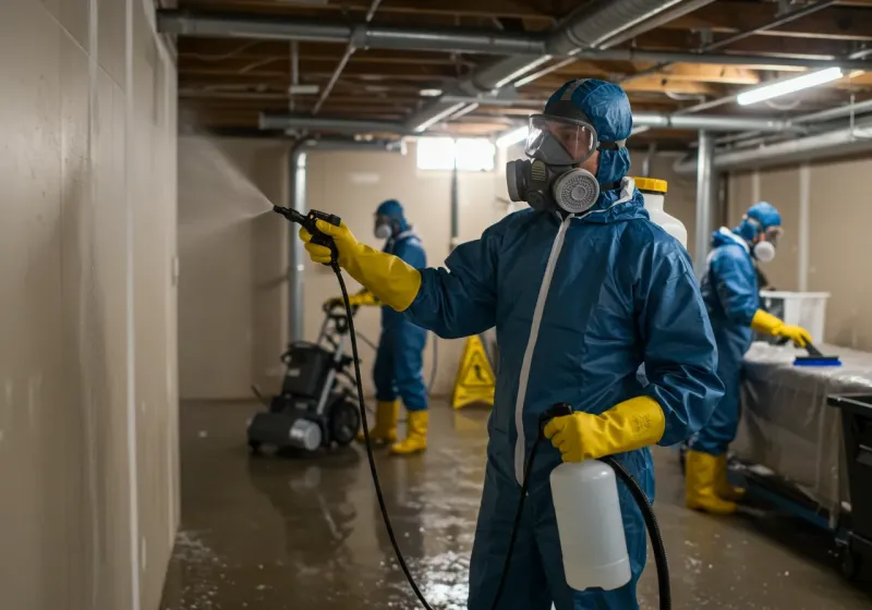 Basement Sanitization and Antimicrobial Treatment process in Boyle Heights, CA